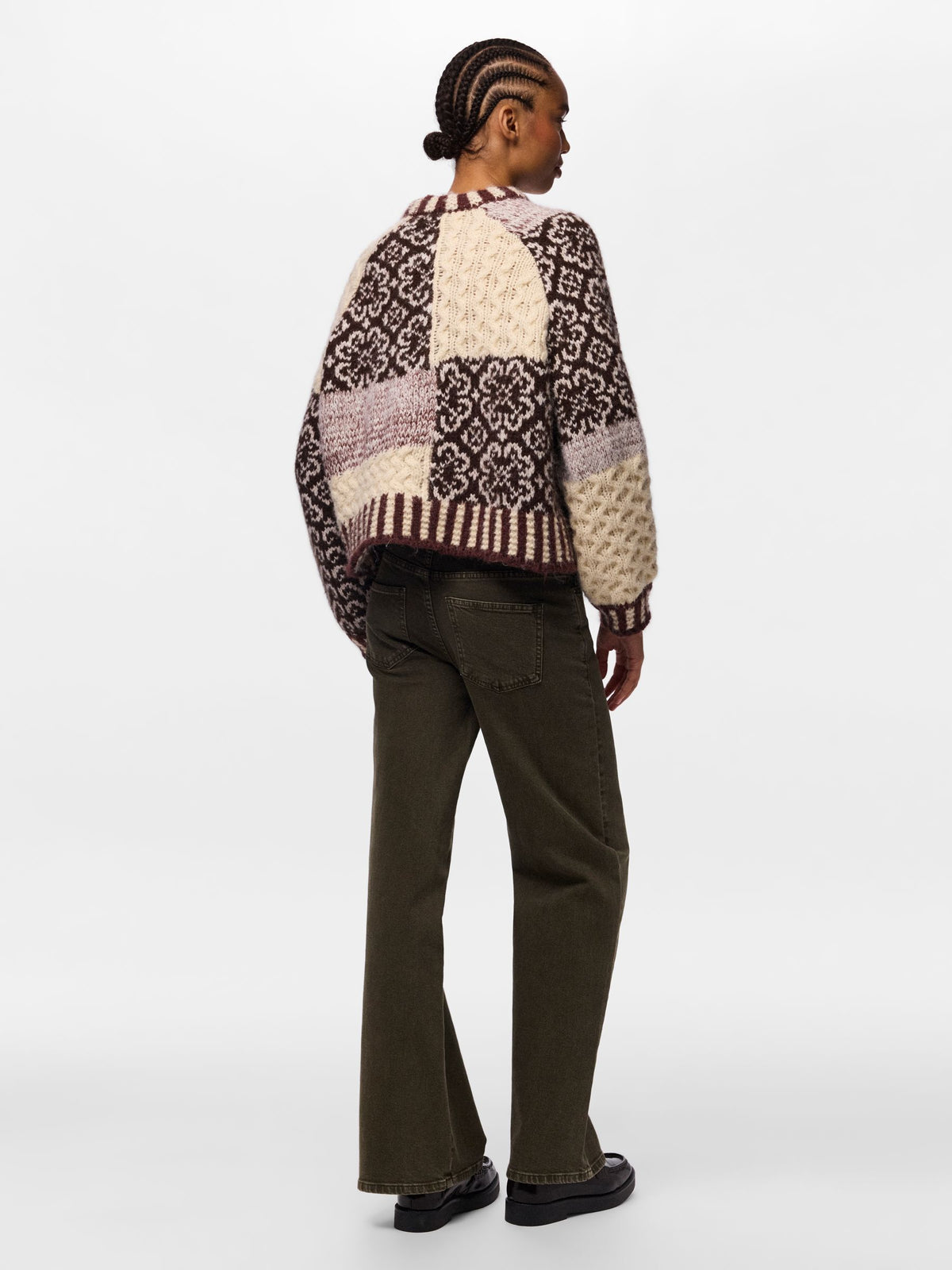PCFusion Colorblock Knit, Greige