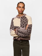 PCFusion Colorblock Knit, Greige