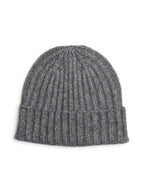 Margot Ribbed Beanie, Medium Grey Melange