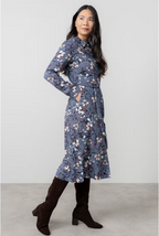 Anya Midi Shirt Dress, Shibori, Navy image 2