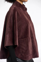 Dewi Faux Fur Cape, Chocolate Bean image 1