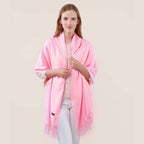 Tasselled Pashmina, Blush Pink image 0