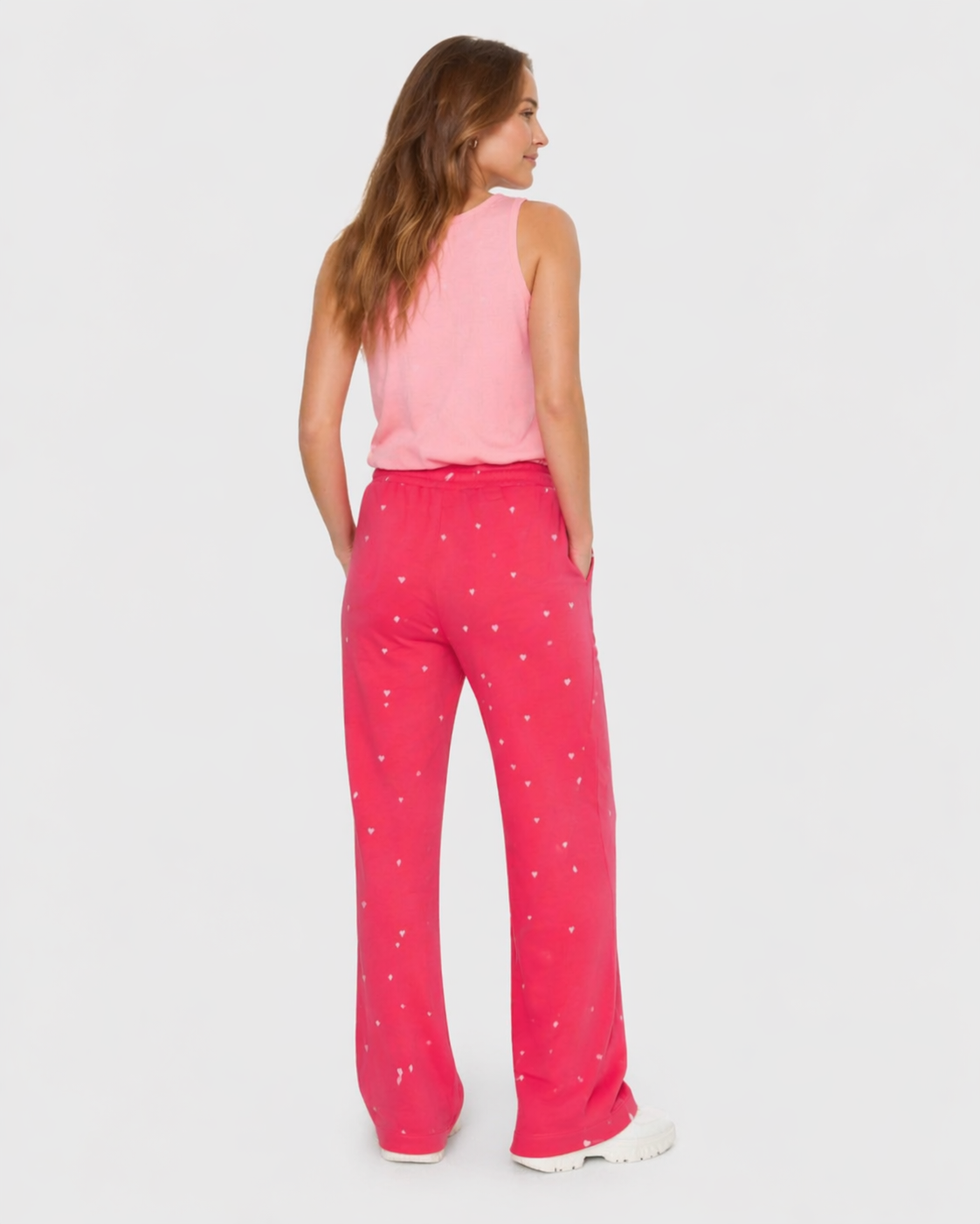 Dagna Sweat Pant, Viva Magenta Bonbon Hearts