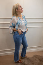 Keira Crop Jean, Mid-Blue