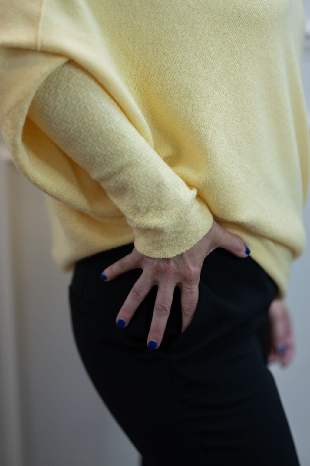 Asymmetric Knit, Lemon