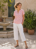 Easy Blouse, Dot Branch Pink
