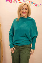 Asymmetric Knit, Teal image 0