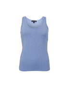 Faye Lurex Vest Top, Light Blue colour image 2