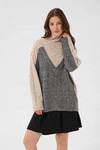 Myttah Pullover, Grey and Beige Melange image 0