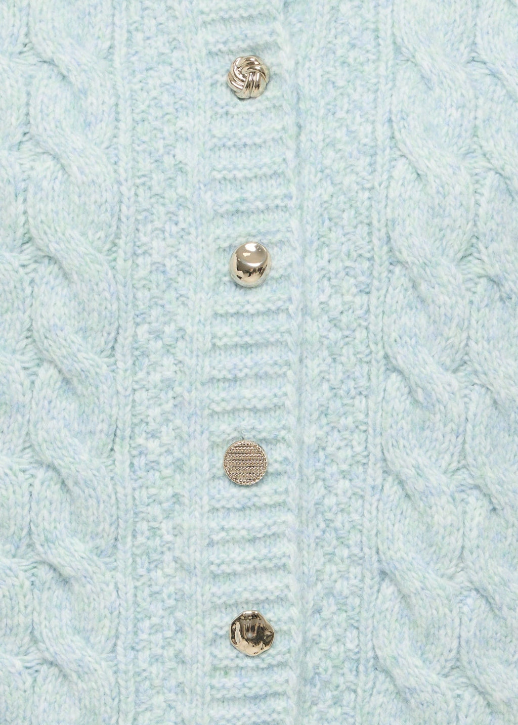 Olivia Cardigan, Gray Mist Melange - detail
