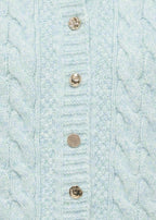 Olivia Cardigan, Gray Mist Melange - detail