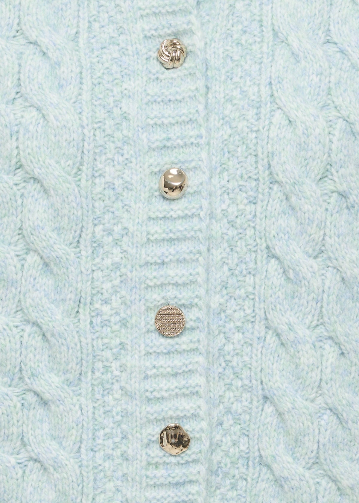 Olivia Cardigan, Gray Mist Melange - detail