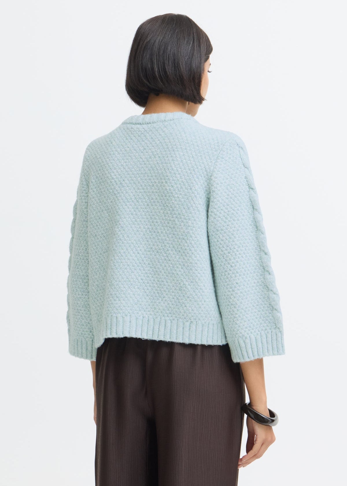 Olivia Cardigan, Gray Mist Melange - back