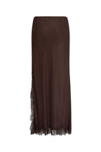 Shiny Skirt, Molé Brown - back flat lay