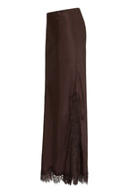 Shiny Skirt, Molé Brown - side flat lay