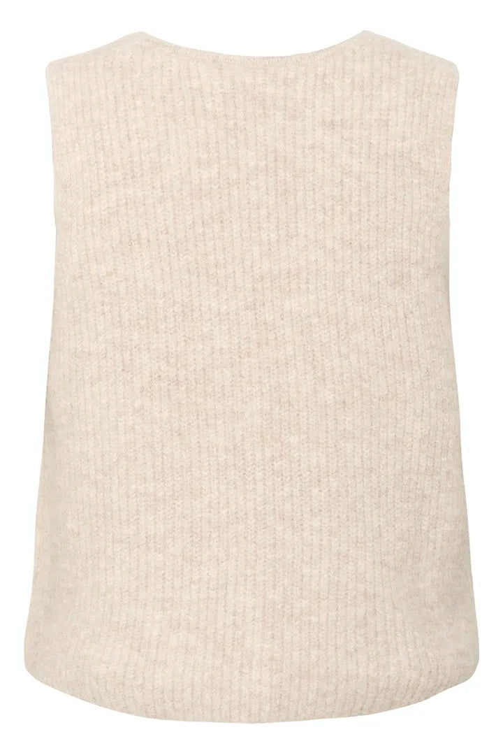 Xenya Knitted Waistcoat, Crystal Grey Melange image 5
