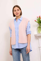 Lora Knitted Vest, Pale Pink image 0