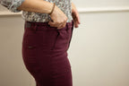 Alder Jean - Wide Leg, Burgundy