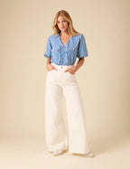 Birdie Blouse, Blue Gingham image 0