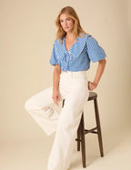 Birdie Blouse, Blue Gingham image 1
