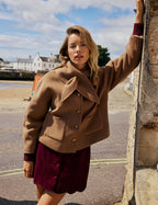 Tie Neck Jacket, Camel