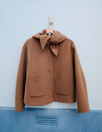 Tie Neck Jacket, Camel