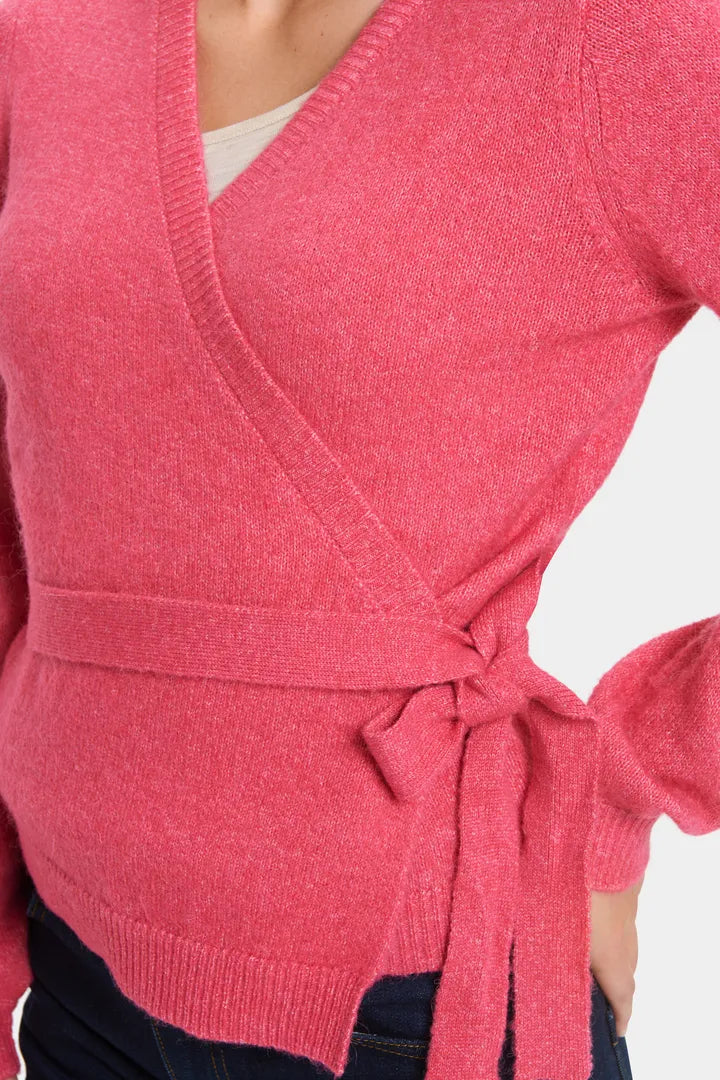Larna Wrap Cardigan, Fruit Dove image 2