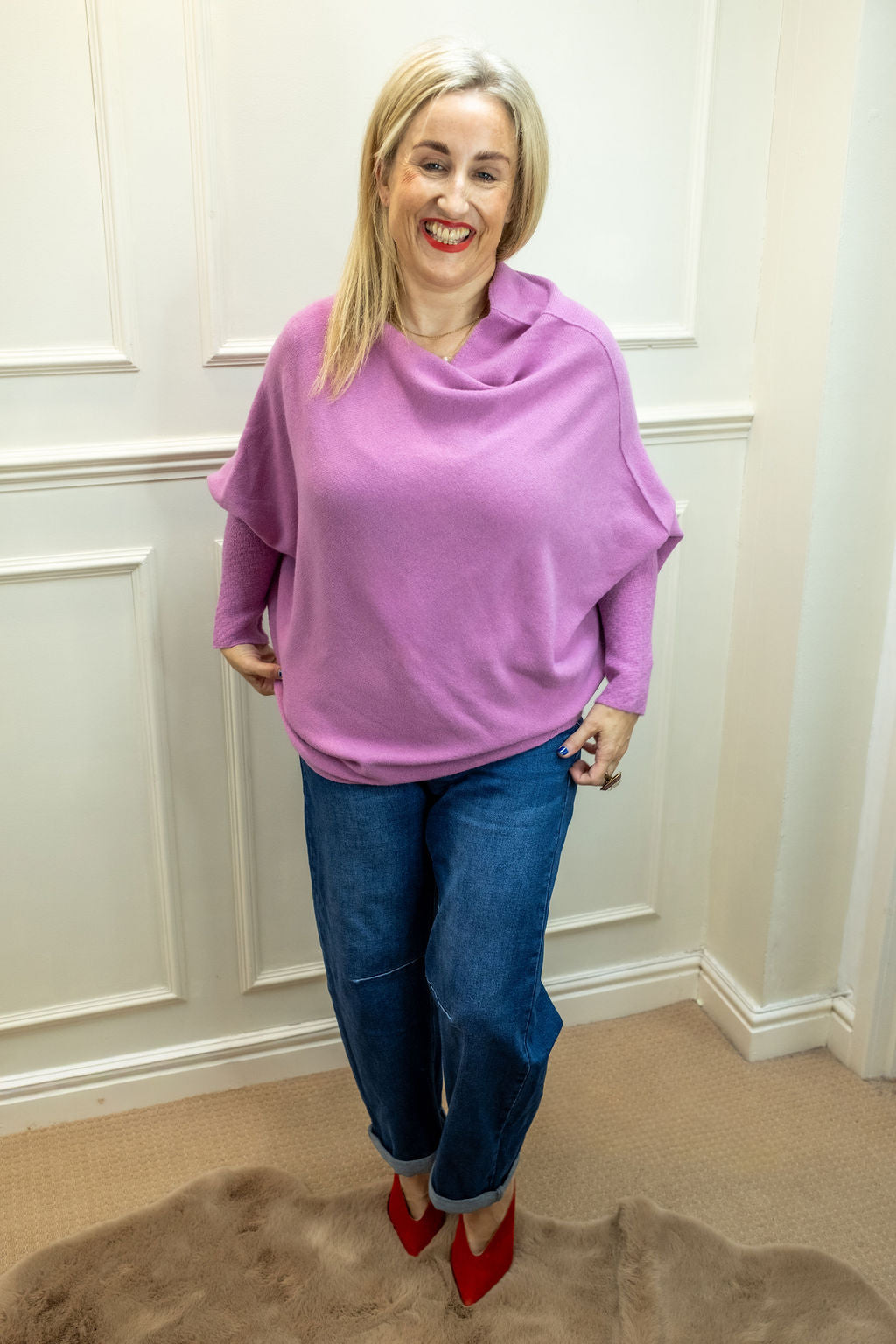 Asymmetric Knit, Heather
