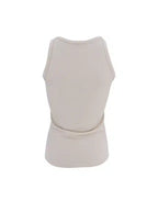 Faye Lurex Vest Top, Pearl Silver colour image 1