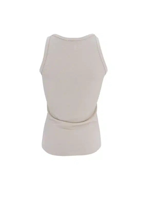 Faye Lurex Vest Top, Pearl Silver colour image 1