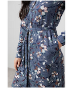 Anya Midi Shirt Dress, Shibori, Navy image 3