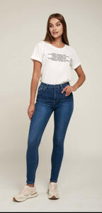 Maya Stretch Jean, High Waist, Indigo Blue image 1