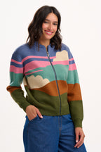 Solana Knitted Bomber, Multi, Cloudy Hills image 0