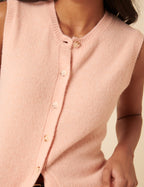 Sadie Knitted Vest, Soft Pink image 3