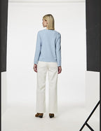 Bree O-Neck Jumper, Cashmere Blue Melange image 2