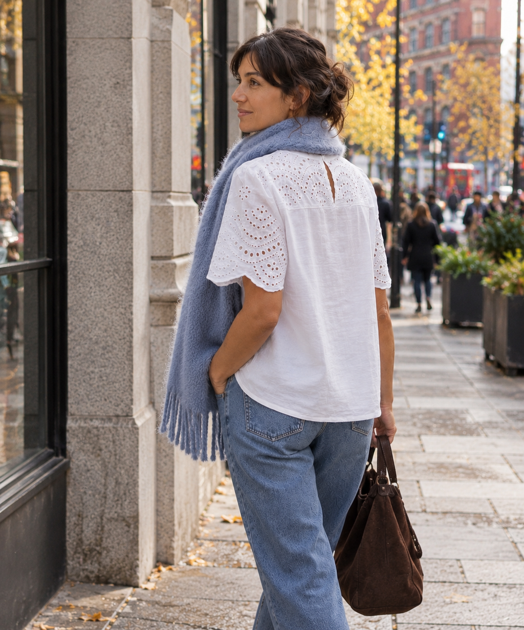 Glinda Blouse, Blanc de Blanc