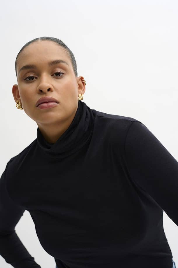 Rollneck Top, Black image 11