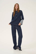 Abina Boxy Blouse, Indigo image 2