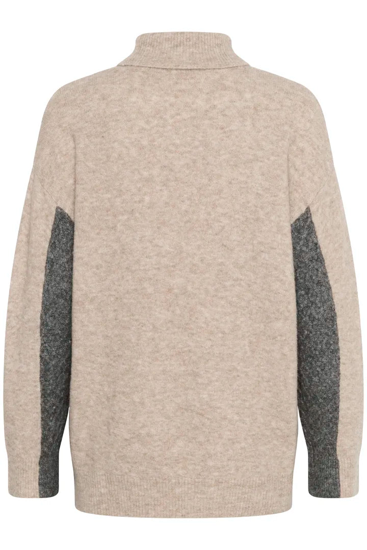 Myttah Pullover, Grey and Beige Melange image 5