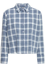Crina Shirt, Blue Check - front