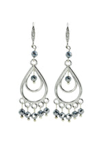 Silver Hematite Gemstone Chandelier Earrings image 0