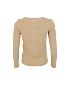 Faye Lurex V-neck Blouse, Gold colour image 3