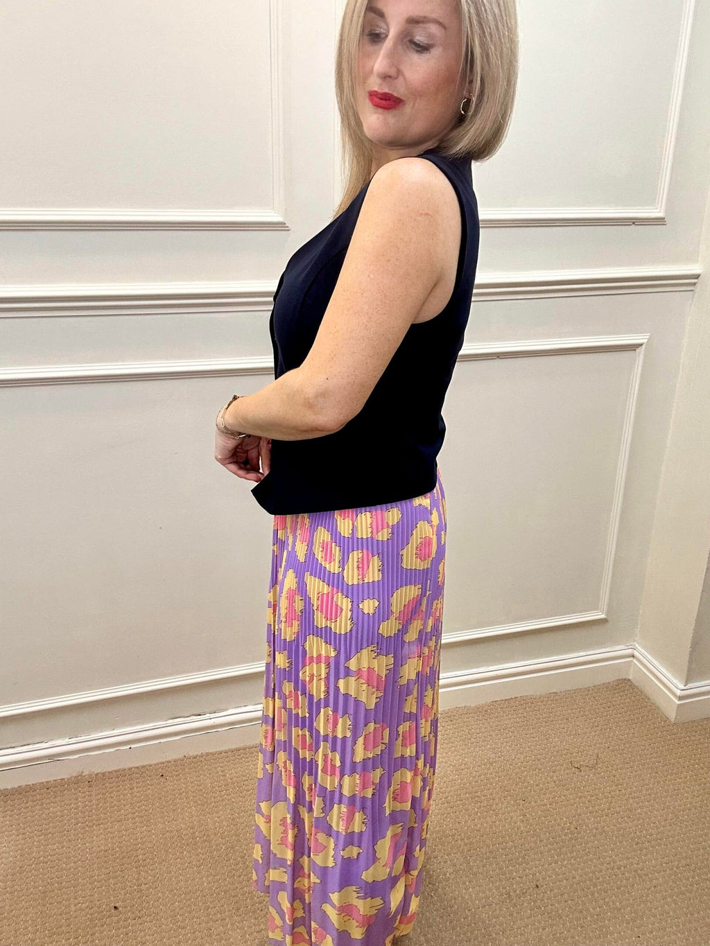 Lana Skirt, Floral Leopard print image 2