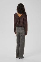 Estelle Wrap Blouse, Espresso image 5