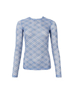 Bcanne Mesh Blouse, Blue Check