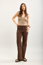 Alder Jean - Wide Leg, Chocolate