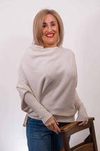 Asymmetric Knit, Cream image 1