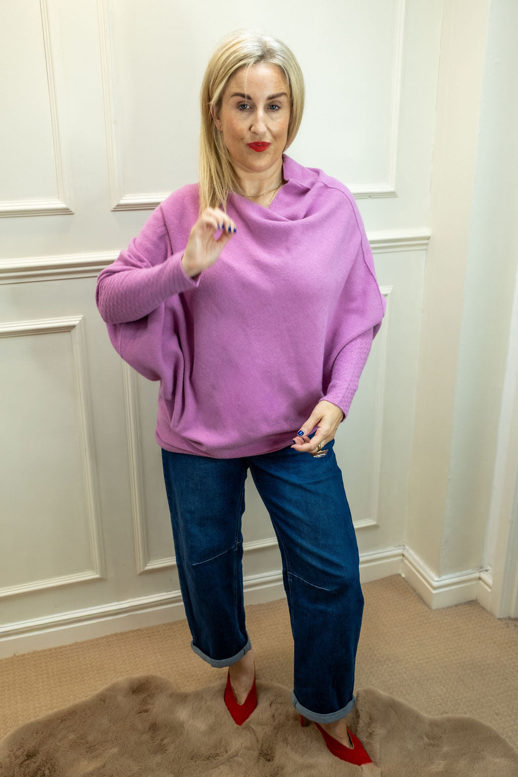Asymmetric Knit, Heather