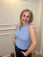 Anya Knitted Vest, Pale Blue image 0