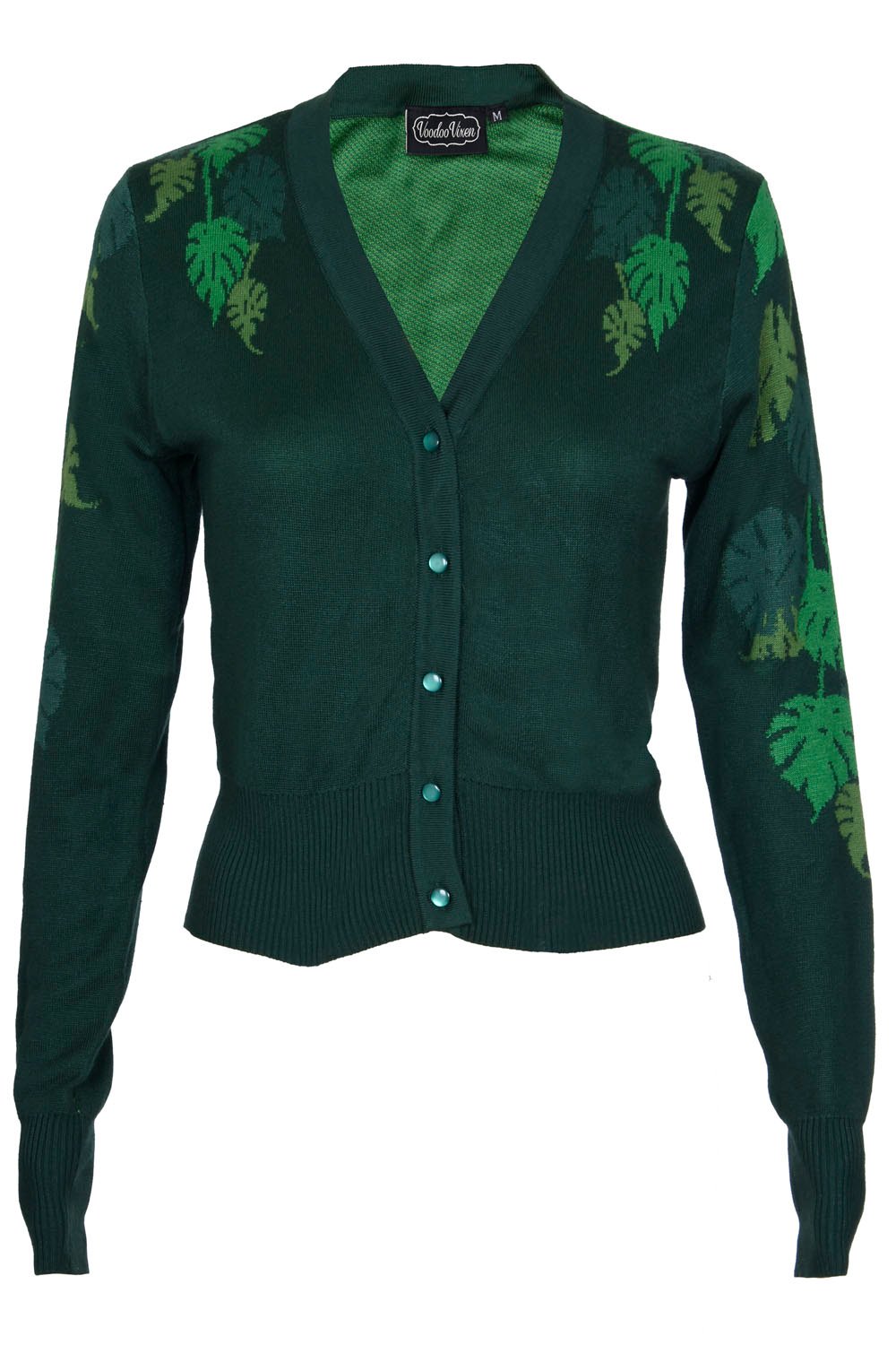 Marian Cardigan, Green Leaf print image 4